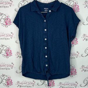 Buffalo David Bitton shirt button down tshirt blue Navy Button-Down Shirt